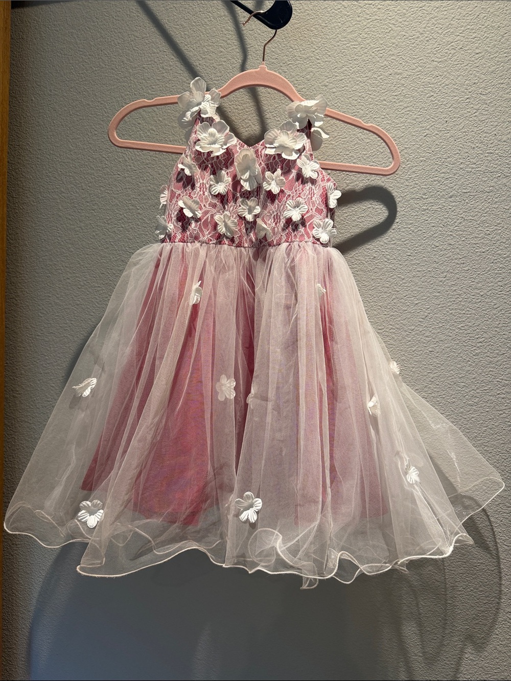 Burgundy Floral Tulle Party Dress for Girls Flower Girl Dress